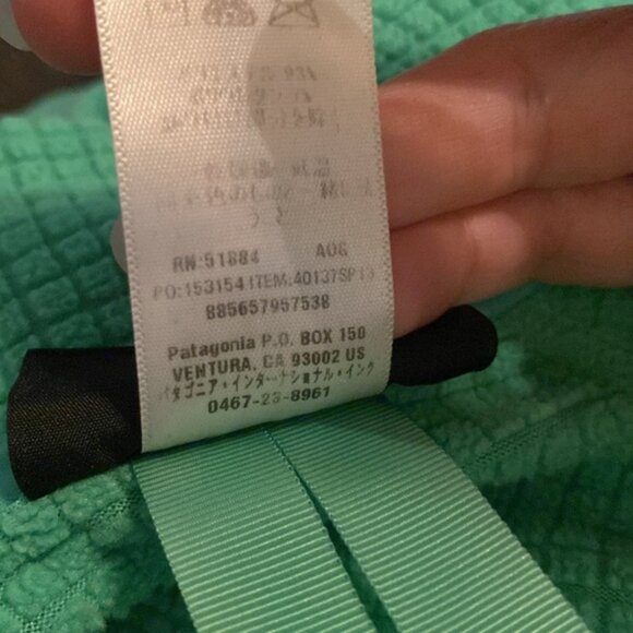 Patagonia Women’s R1 Regulator Grid Fleece Green Full Zip Polartec Jacket Small - Picture 14 of 14